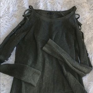 Sweater with shoulder details